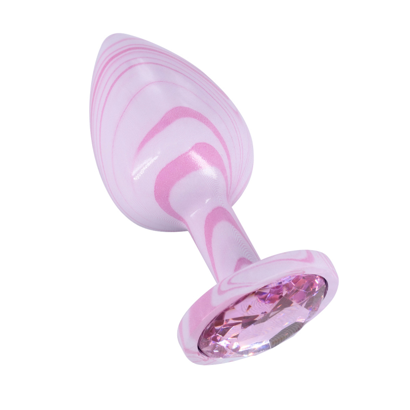 Пробка с розовым кристаллом "Kanikule" розовая, S 