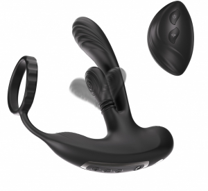 Массажер простаты с технологией массажа точки P и эрекционным кольцом "Amovibe Hero" на дистанционном управлении